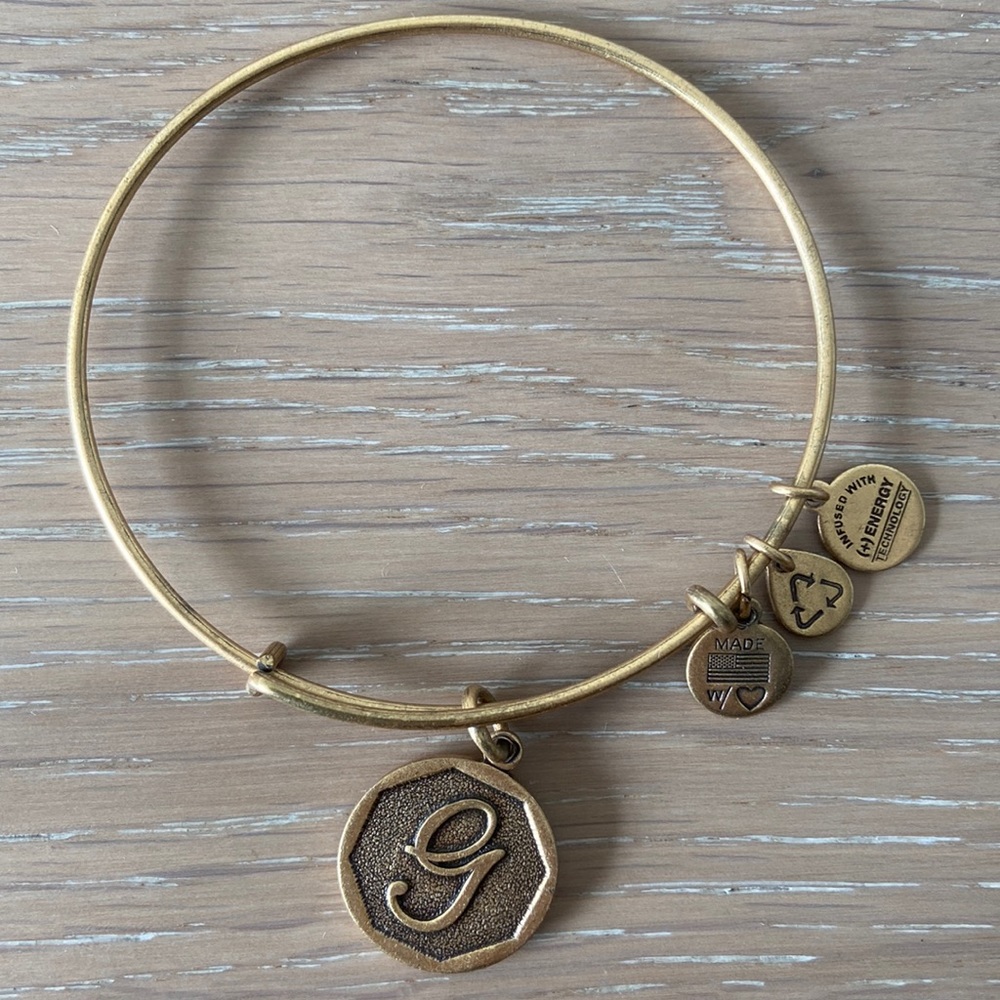 Alex and Ani G Initial Gold Bangle